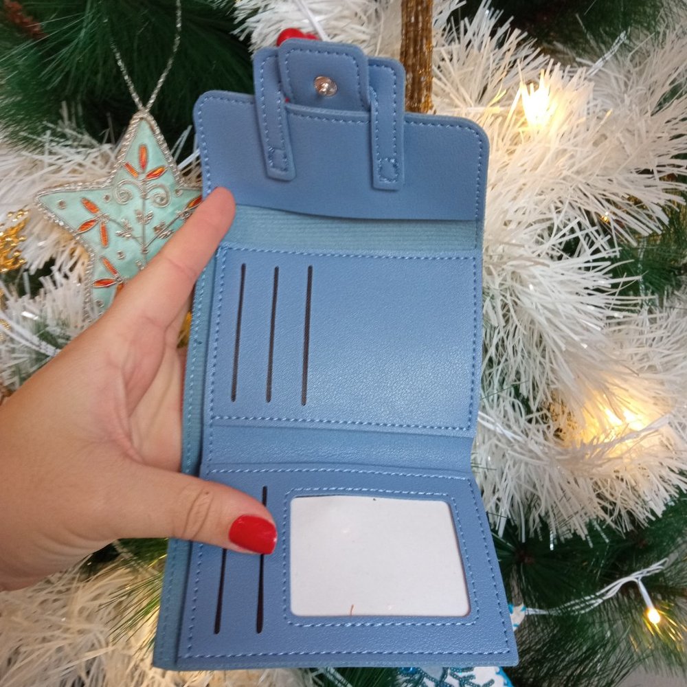 Elegant Boho Blue Fold Wallet - Picture 13 of 14